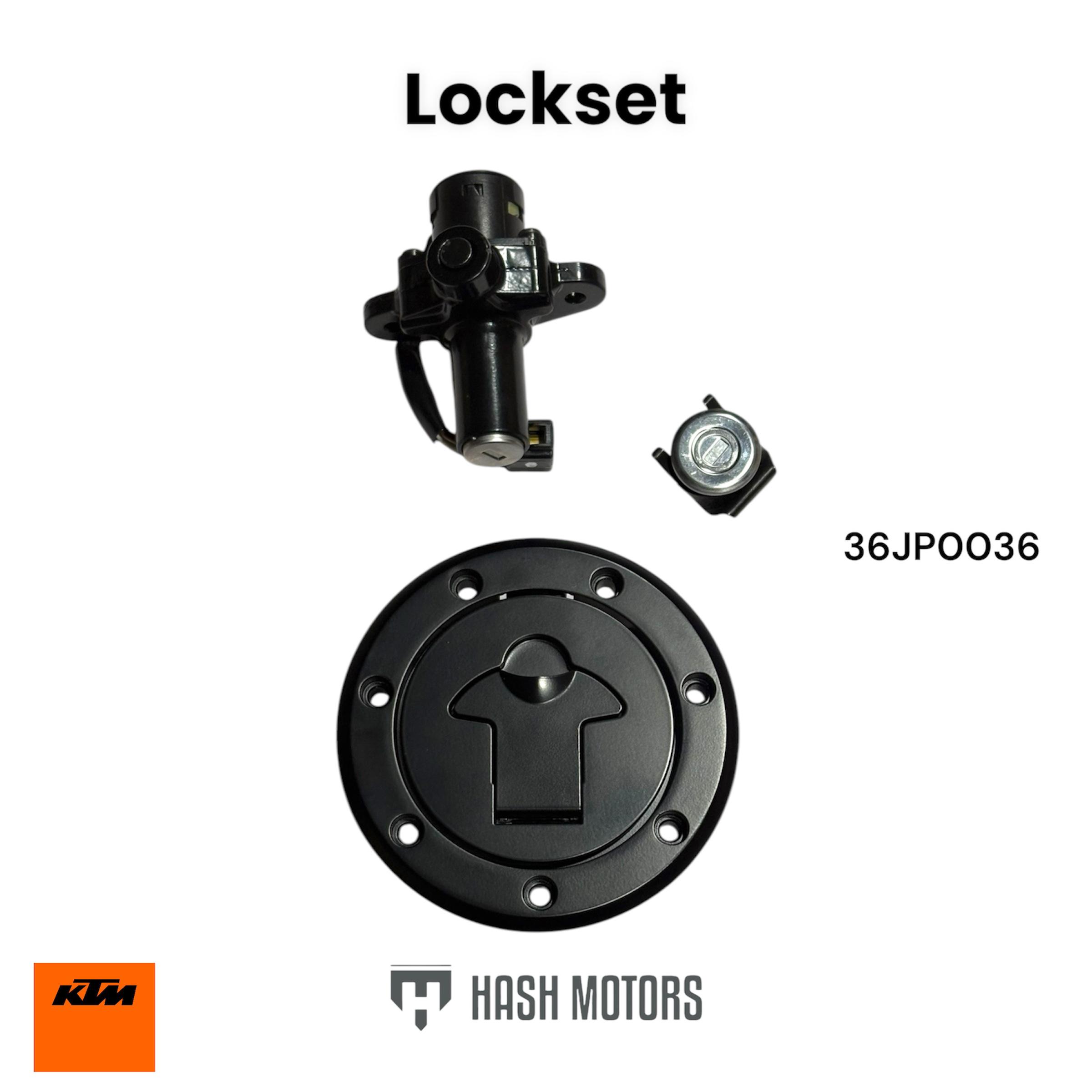 KTM LOCK SET DUKE 125/200/250/390 GEN2 36JP0036 - Hash Motors
